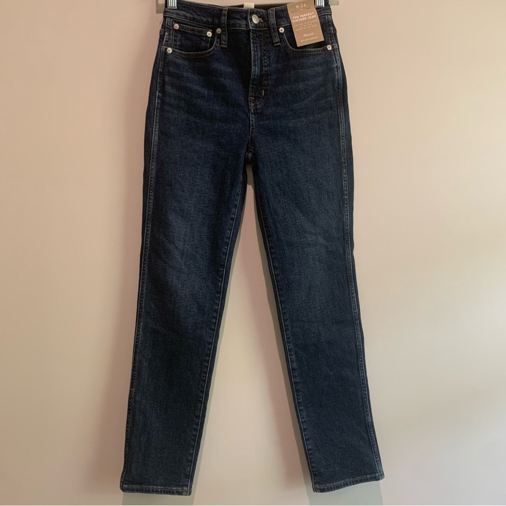 Madewell The Perfect Vintage Jean High Rise Stretch Size 24 in Myers Wash NWT